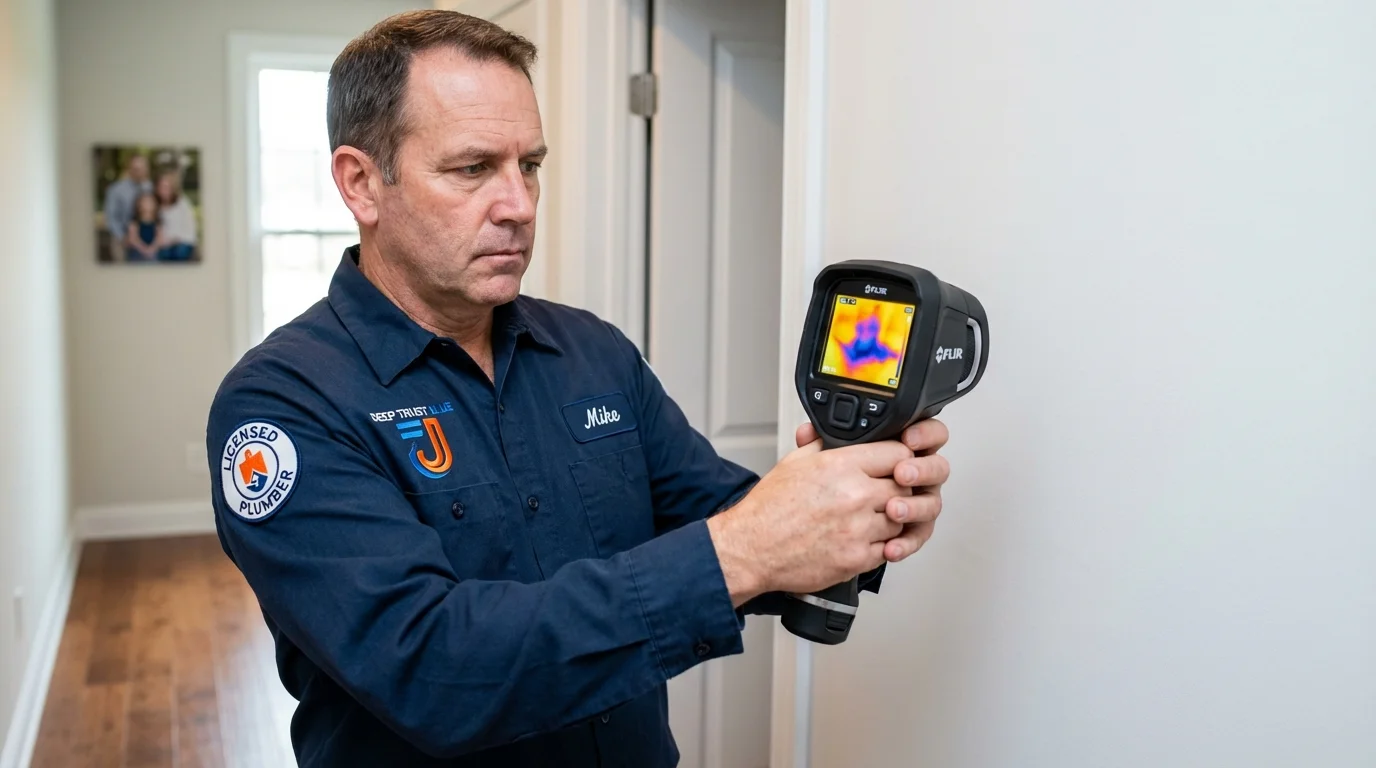 Thermal imaging leak detection by Johns Plumbing LLC in Ada